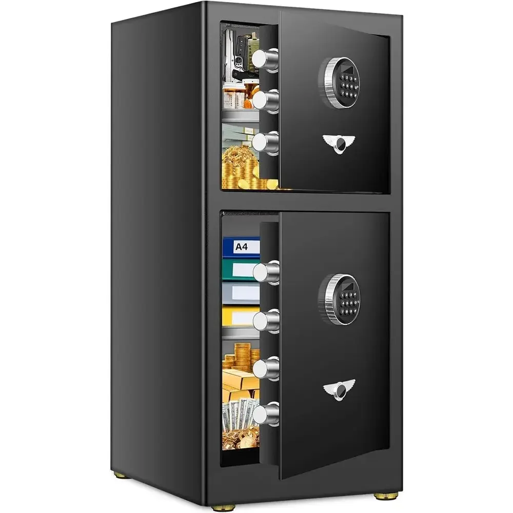 Home Security Keypad - 高さ35.4インチのXLダブルドアセキュリティ金庫、隠し収納部、デジタルキーパッド、デュアルアラーム付き、家庭やオフィス用