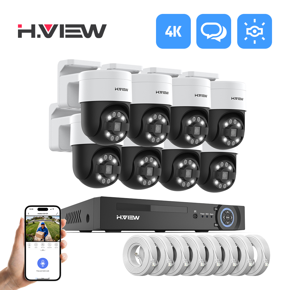 Home Security Video - H.view 8Ch 4K 5MP 8MP Cctv