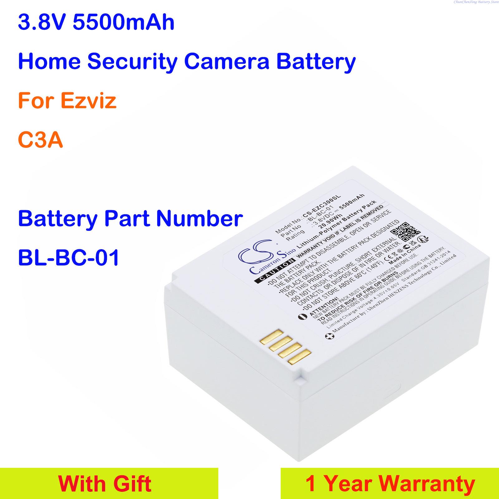 Home Security Battery Replacement - Cameron Sino 3.8V 5500mAh ホームセキュリティカメラ交換用バッテリー BL-BC-01