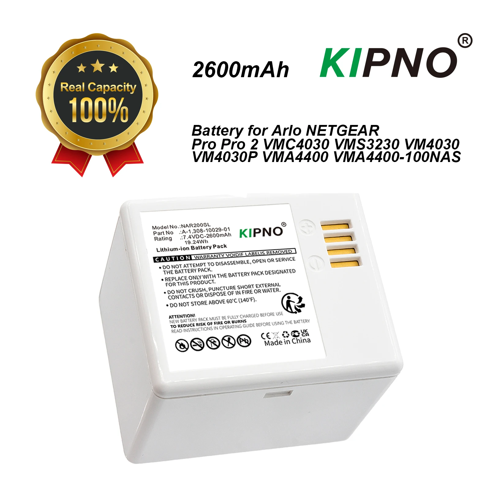 Home Security Battery Replacement - KIPNO 交換用バッテリー A-1 ARLO PRO PRO
