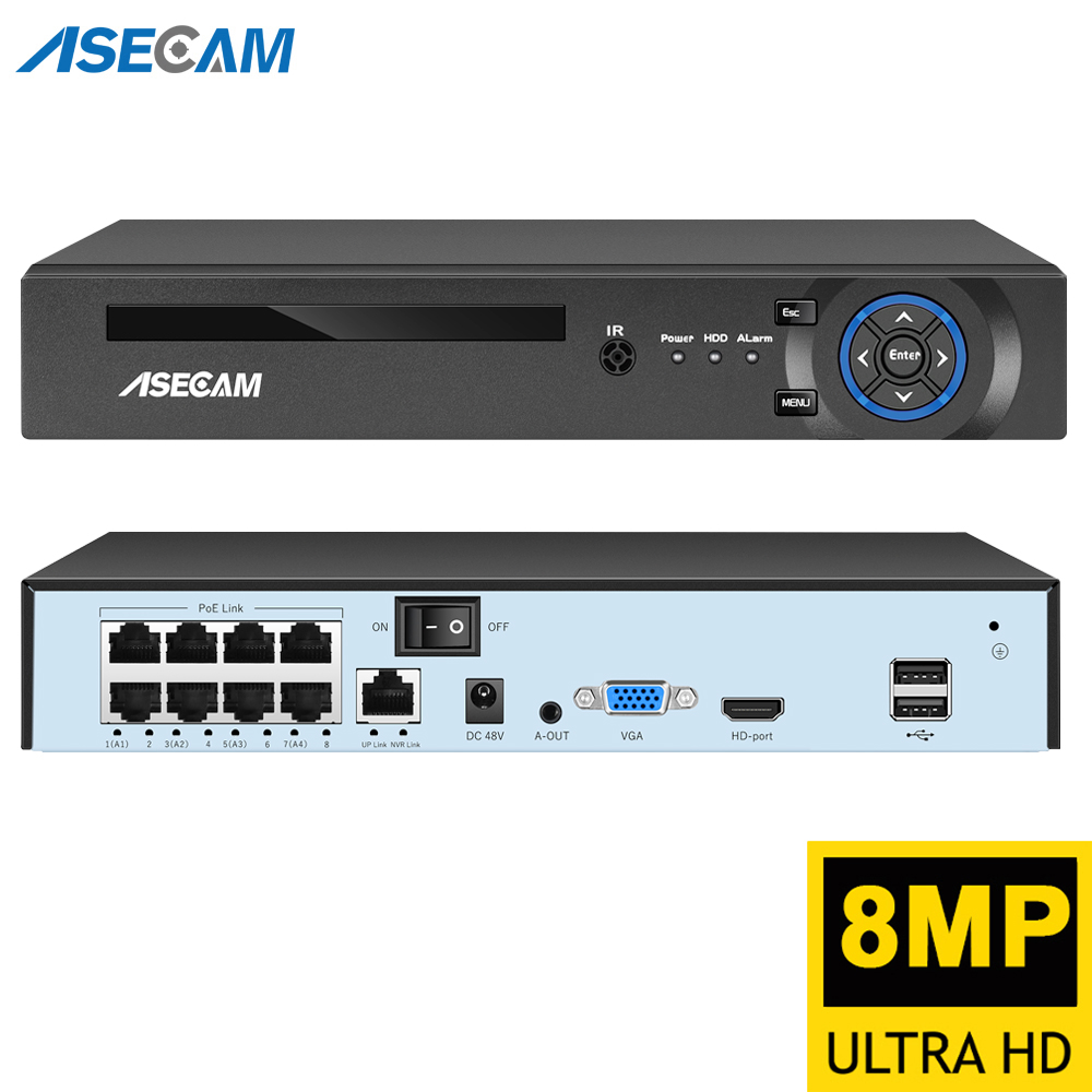 Home Security With Cameras - スーパー8MP POE NVRビデオレコーダー 音声IPカメラ H.265 CCTVシステム