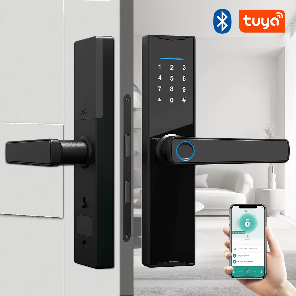 Home Security Keypad - Bluetooth対応 Tuya APP スマートドアロック デジタル電子ロック スマートホーム木製ドアロック