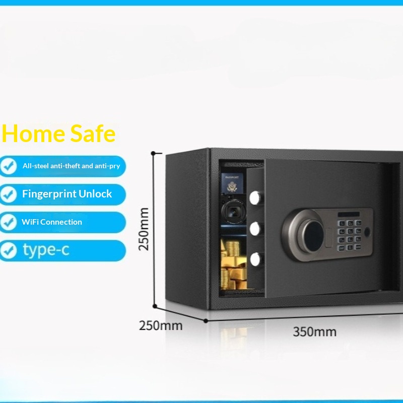 Safe Box Digital - 電子パスワード金庫 25cm ミニホーム隠し壁キャビネット金庫 デジタルセキュリティボックス 金庫隠し場所 隠蔽型