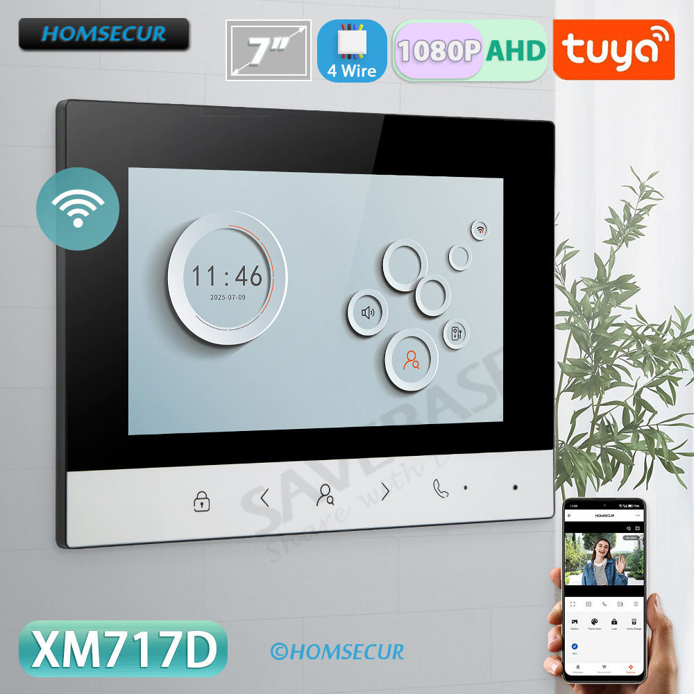 Home Security Video - TuyaスマートWIFI屋内モニター 7インチ/10インチLCDスクリーン 4線式HD 1080Pハンズフリービデオドアホンインターホン ドアベル ホームセキュリティ