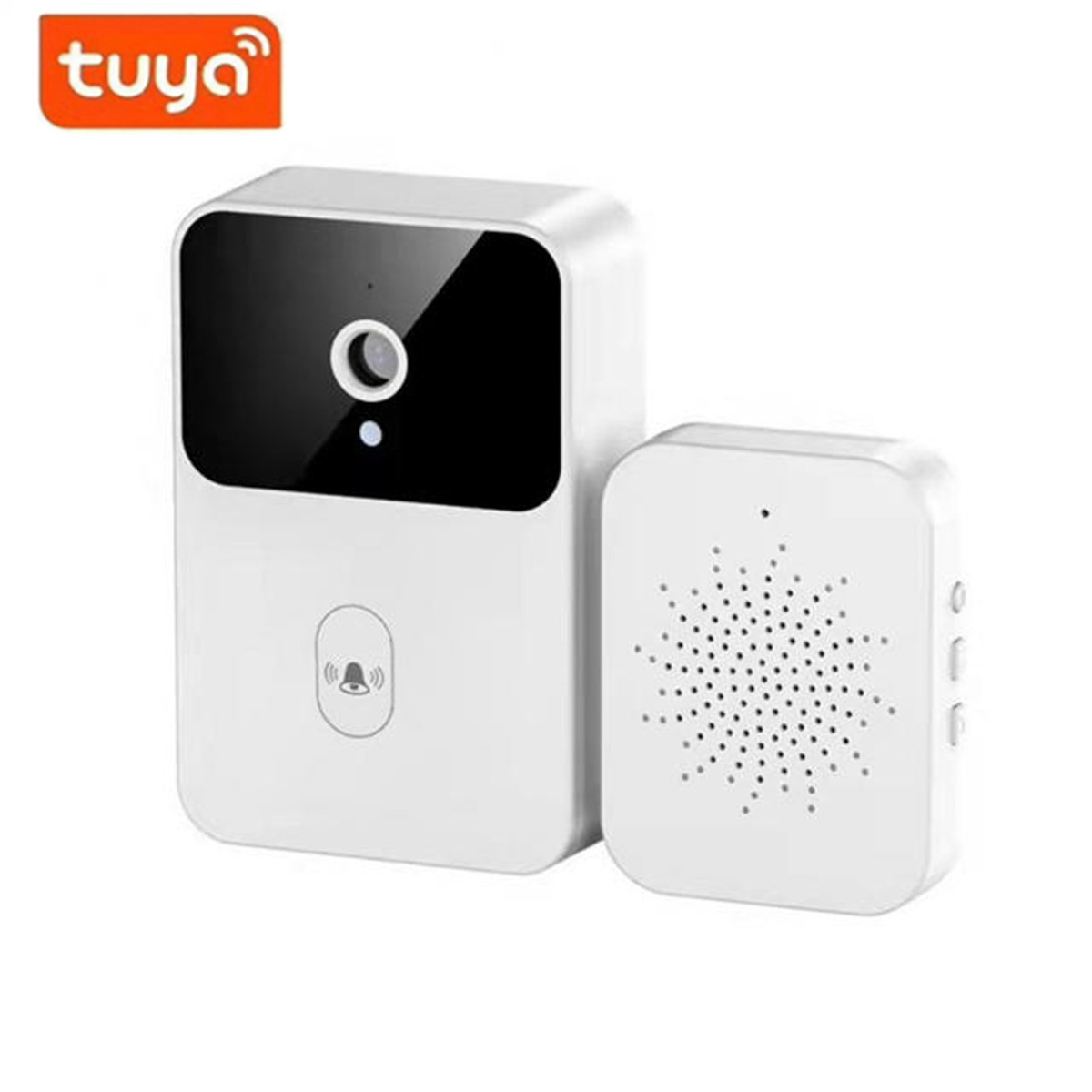 Home Security Video - ワイヤレスドアベル WiFi Tuya 屋外 HD カメラドアベルナイトビジョンビデオインターホン音声変更ホームセキュリティモニター用