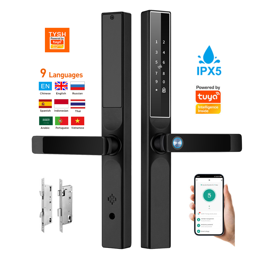 Home Security Keypad - Tuyaアプリ対応 指紋認証 ドアロック コードカードキー スマートドアロック セキュリティ