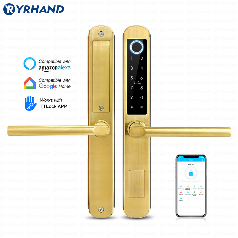 IP66 ゴールドステンレス鋼スライドガラススマートロック  - Home Security Keypad のレビューと価格