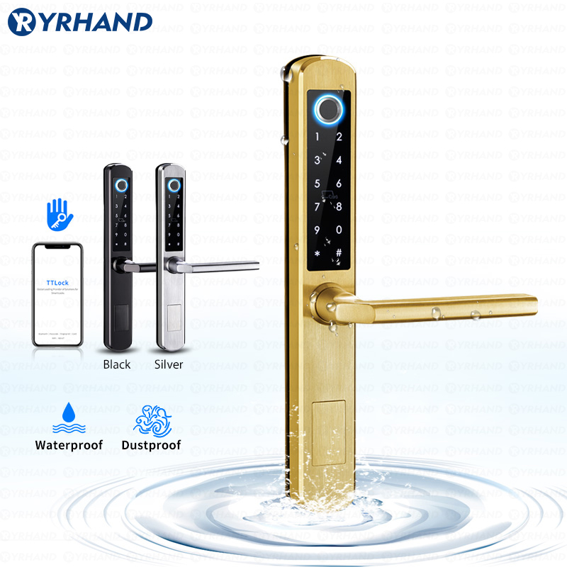 IP66 ゴールドステンレス鋼スライドガラススマートロック  - Home Security Keypad のレビューと価格
