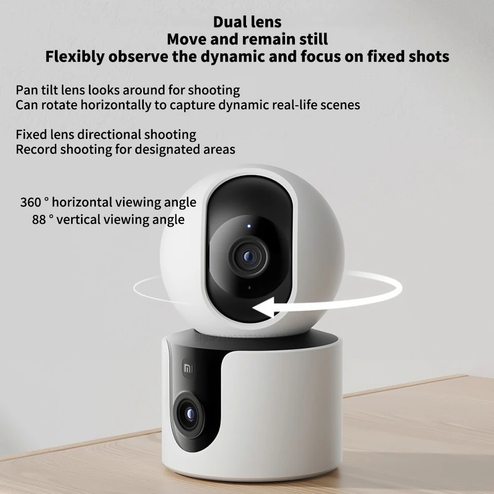 Xiaomi C300 スマート カメラ デュアル レンズ  - Home Security Camera 360 Xiaomi のレビューと価格