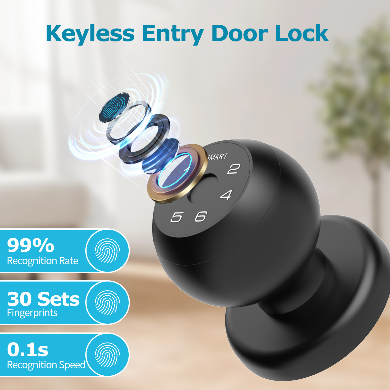 Viladepot スマートロック指紋ドアロックアプリ制御  - Home Security Keypad のレビューと価格
