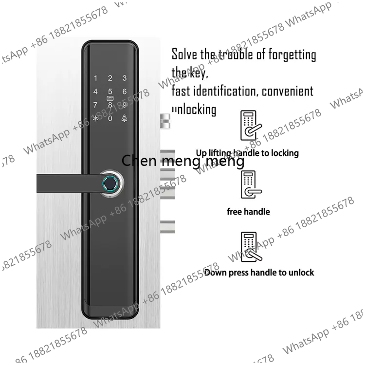 Rfid 指紋ハンドルスマートドアロックセキュリティラッチボ - Home Security Battery Replacement のレビューと価格