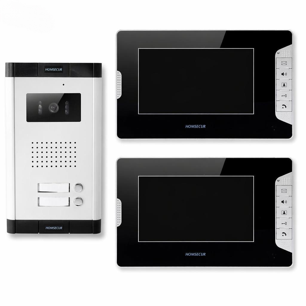 4線式2世帯用ビデオドアホンインターホンシステム、7インチモ - Home Security Video のレビューと価格