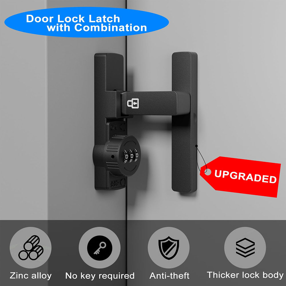 セキュリティ納屋ドアロック 3桁コンビネーションロック ホー - Home Security Locks のレビューと価格