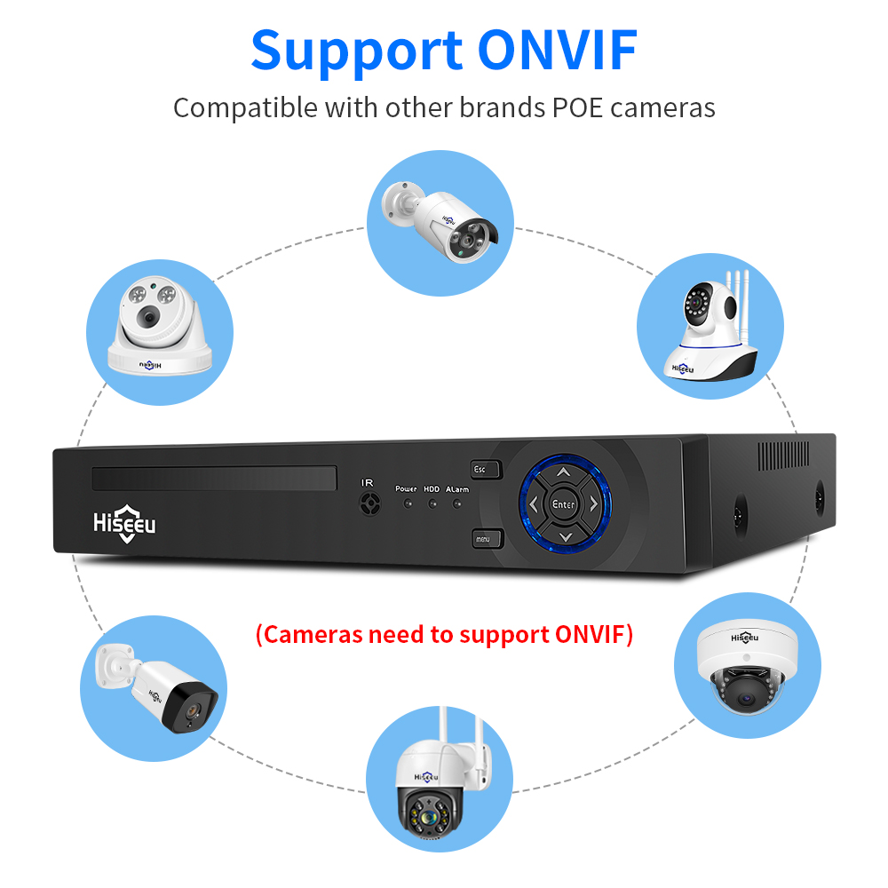 Hiseeu-監視カメラシステムキット,4ch,10ch,1 - Home Security With Cameras のレビューと価格