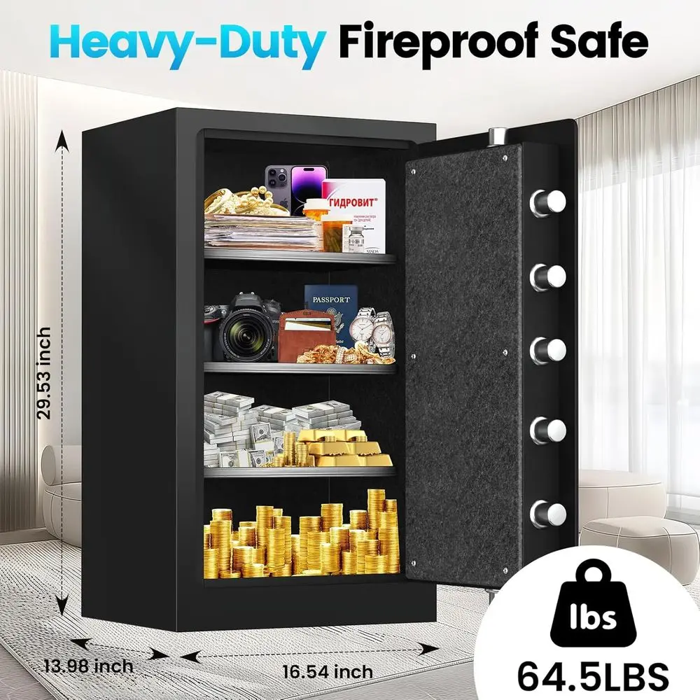 強化された35分耐火家庭用金庫、7.5防水金庫、デジタルキー - Home Security Keypad のレビューと価格