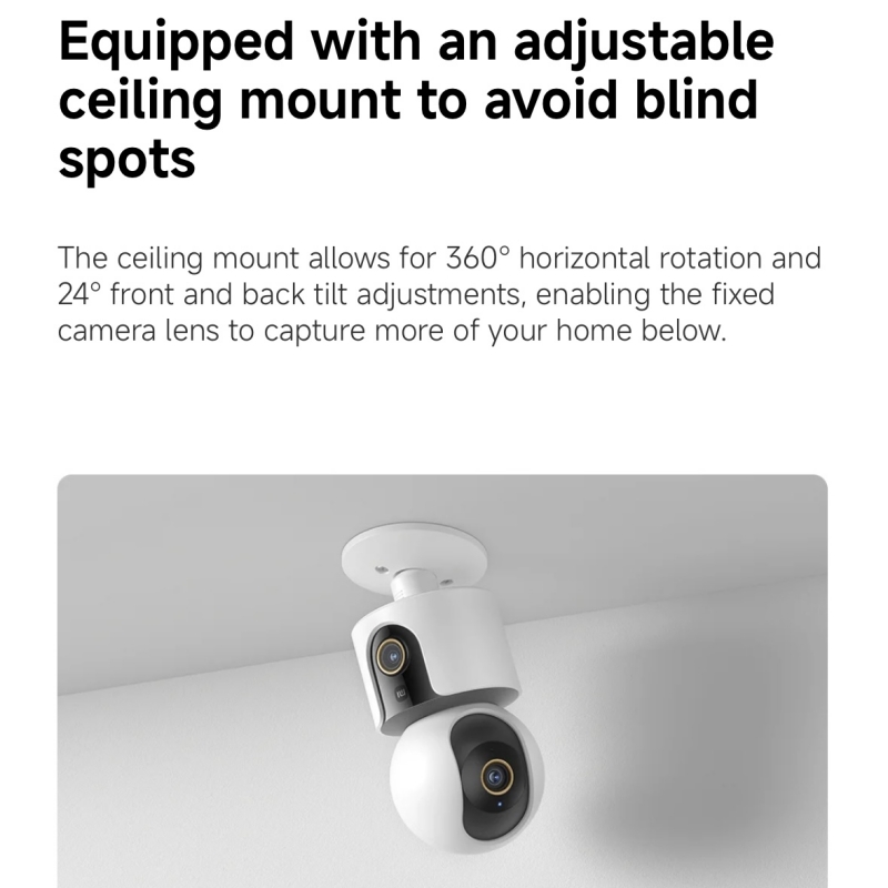 Xiaomi スマートカメラ C500 デュアルレンズ版 4 - Home Security Camera 360 Xiaomi のレビューと価格