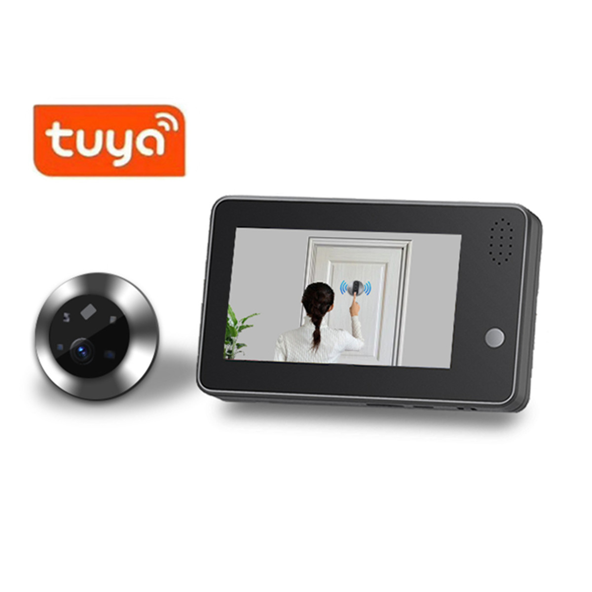 4.3インチTuya Smartlife WiFiドアベルビ - Home Security Video のレビューと価格