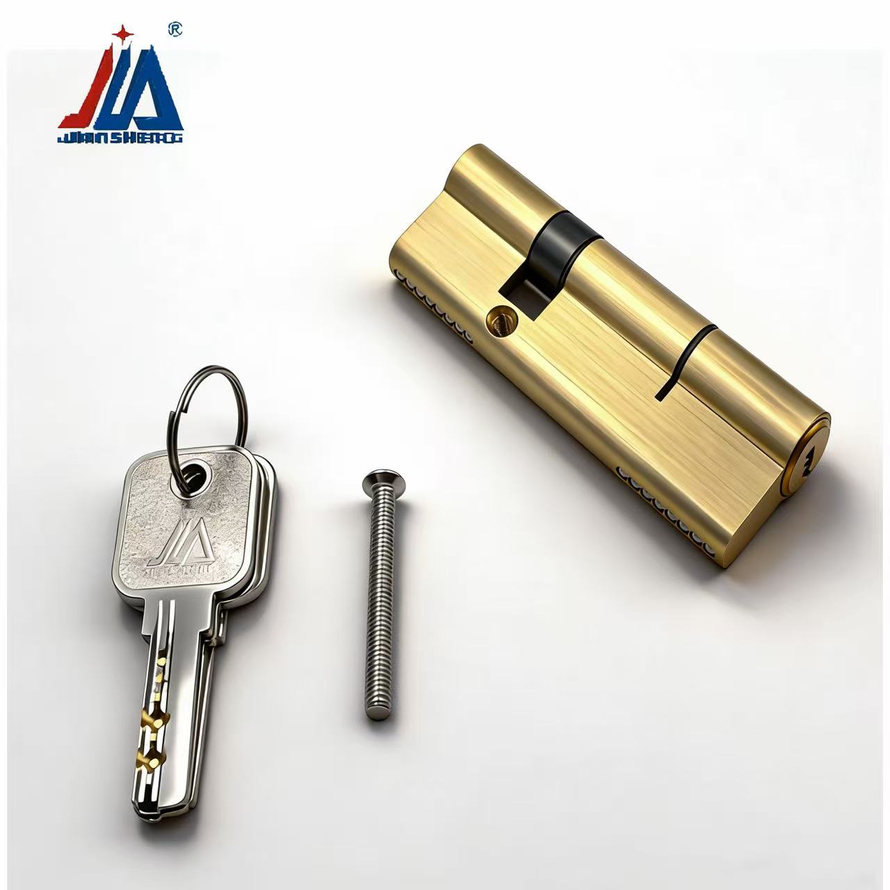 真鍮製ドアロックシリンダー、アンチピックセキュリティロックコ - Home Security Locks のレビューと価格