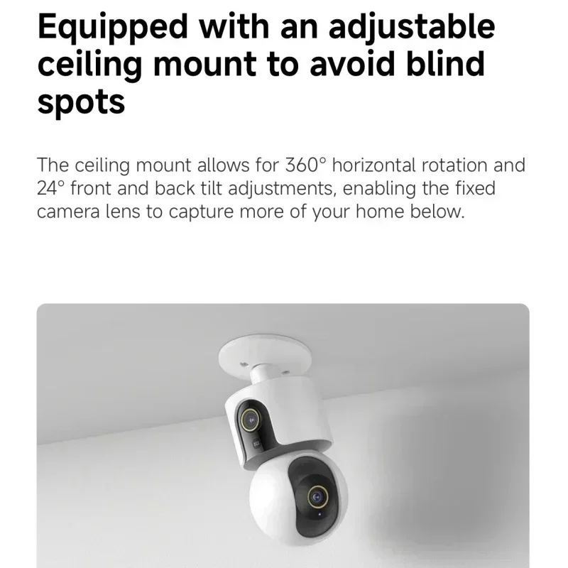 新型XiaomiスマートカメラC500デュアルレンズ版4MP - Home Security Camera 360 Xiaomi のレビューと価格