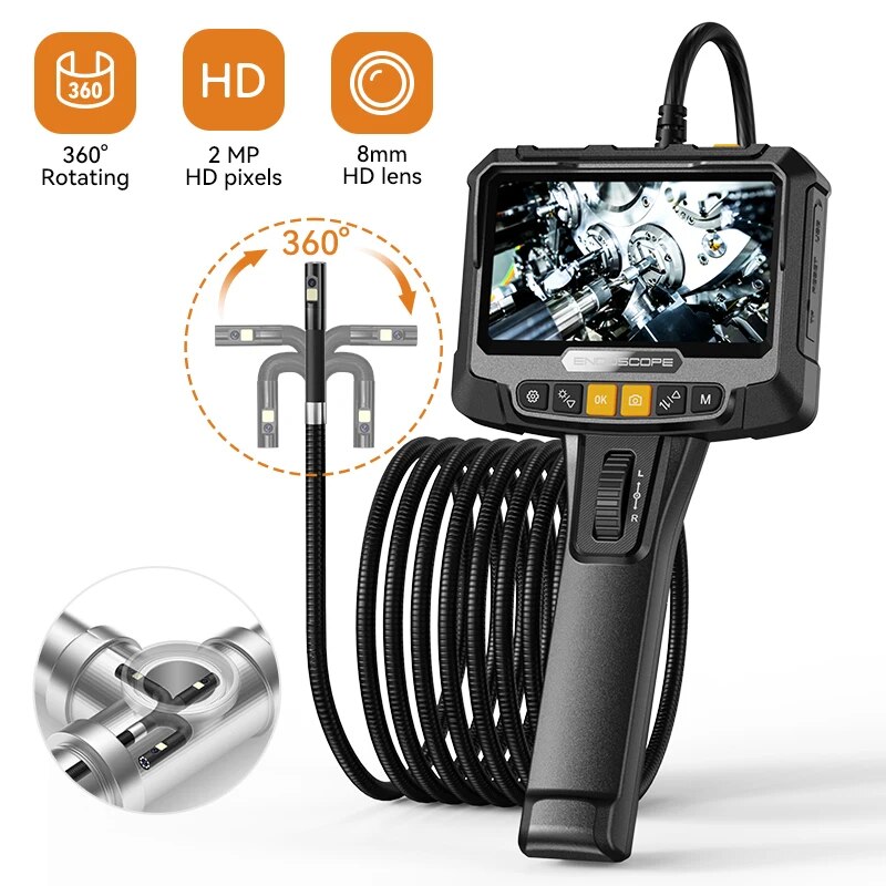 360 ° ステアリング産業用内視鏡カメラ8mm 5 