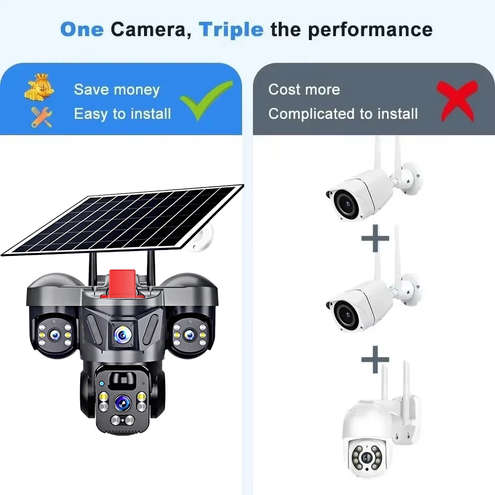 KERUI V380 Pro屋外PTZ 6MP WIFI 4 - Home Security Video のレビューと価格