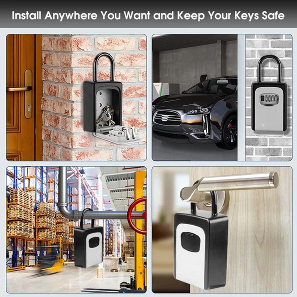 キーキーパーコンビネーションロック壁掛け防水4桁パスワード5 - Safe Box Digital のレビューと価格