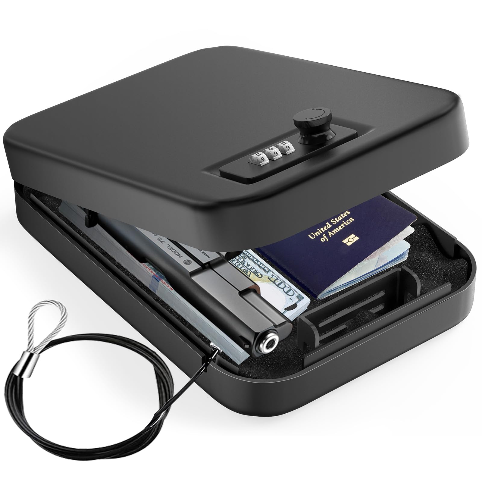スチール製コンビネーションロック付きセキュリティ金庫,家庭用 - Safe Box Digital のレビューと価格