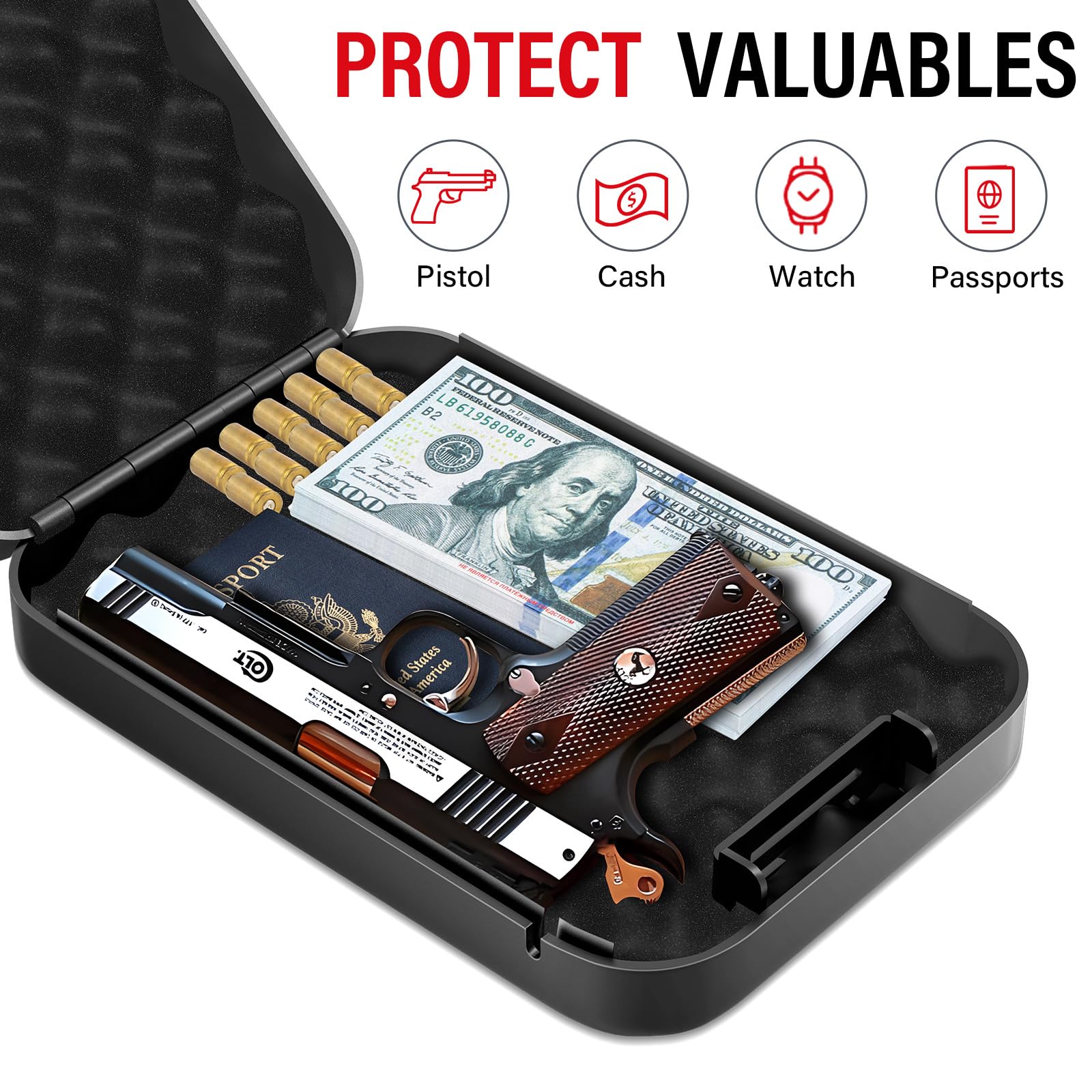 スチール製コンビネーションロック付きセキュリティ金庫,家庭用 - Safe Box Digital のレビューと価格