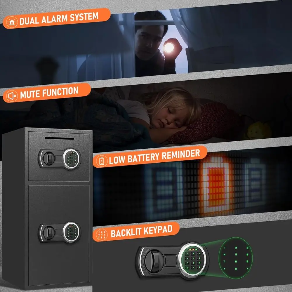 特大ホームセキュリティボックス（防水バッグ付き）、デポジット - Safe Box Digital のレビューと価格