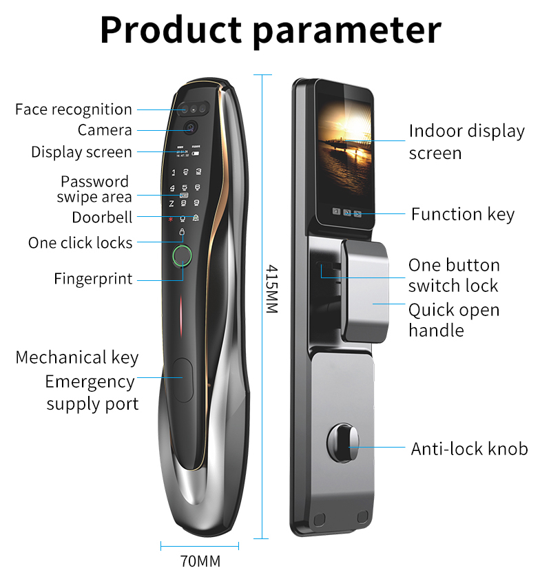 TYSH Tuyaセキュリティ指紋NFCカードロック解除顔認 - Home Security Keypad のレビューと価格